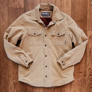 Eddie Bauer Men's Khaki Shirt Jacket